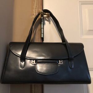 HOLIDAY SALE:Authentic Black BALLY Genuine Leather Shoulder Bag (Crease at Back)